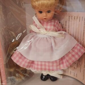 Madame Alexander Doll in Pink and White Dress